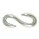 Metal S-hook Clasp 28mm Antique silver